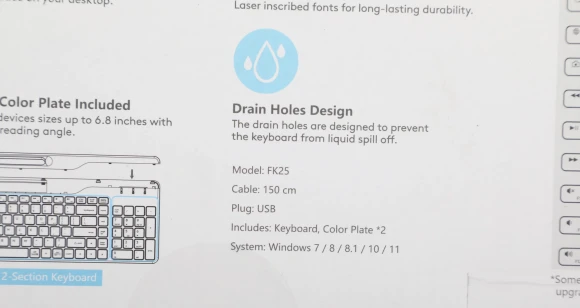 Клавиатура A4Tech Fstyler FK25 белый/серый USB slim Клавиатура A4Tech Fstyler FK25 белый/серый USB slim