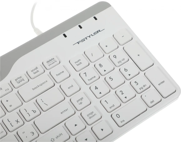 Клавиатура A4Tech Fstyler FK25 белый/серый USB slim Клавиатура A4Tech Fstyler FK25 белый/серый USB slim