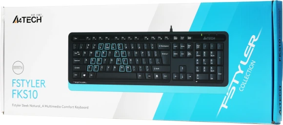 Клавиатура A4Tech Fstyler FKS10 черный/синий USB (FKS10 BLUE) Клавиатура A4Tech Fstyler FKS10 черный/синий USB (FKS10 BLUE)