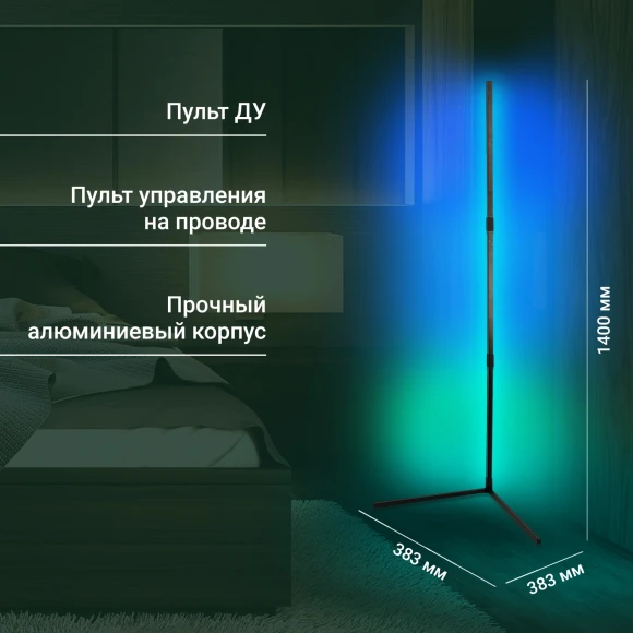 Умный светильник Digma FloorLight FL11 напол. черный (FL11)