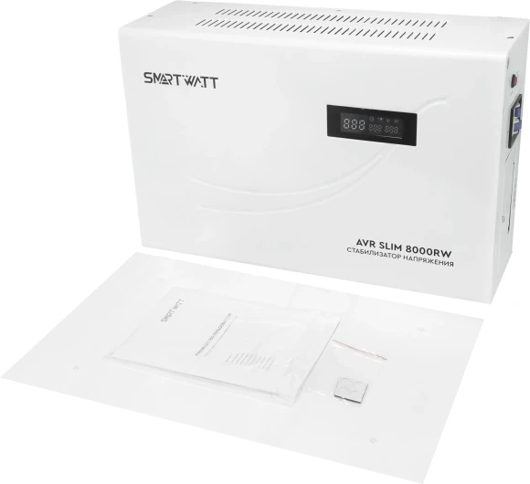 Стабилизатор напряжения Smartwatt AVR Slim 8000RW 8000ВА белый Стабилизатор напряжения Smartwatt AVR Slim 8000RW 8000ВА белый