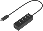 Разветвитель USB-C Buro BPH-C-1906 4порт. черный (BU-USBC-HUB-4U20)