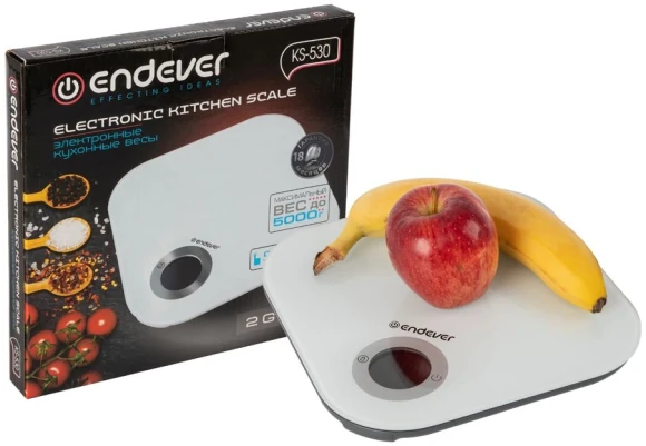 Весы кухонные электронные Endever Skyline KS-530 макс.вес:5кг белый