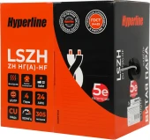 Кабель информационный Hyperline UUTP4R-C5E-S24-IN-LSZH-GY-305 кат.5E UTP 4 пары 24AWG LSZH внутренний 305м серый Кабель информационный Hyperline UUTP4R-C5E-S24-IN-LSZH-GY-305 кат.5E UTP 4 пары 24AWG LSZH внутренний 305м серый