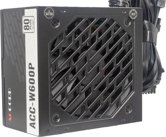Блок питания Accord ATX 600W ACC-W600P 80+ white (20+4pin) 120mm fan 6xSATA RTL Блок питания Accord ATX 600W ACC-W600P 80+ white (20+4pin) 120mm fan 6xSATA RTL