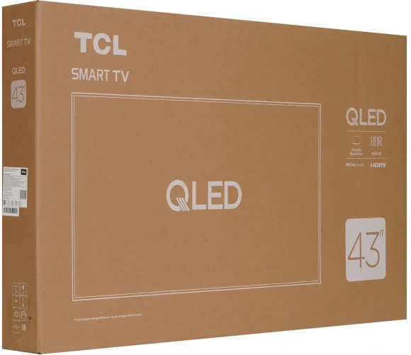 Телевизор QLED TCL 43" 43S5K-UZ черный FULL HD 60Hz DVB-T DVB-T2 DVB-C DVB-S DVB-S2 USB WiFi Smart TV