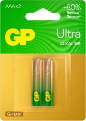Батарея GP Ultra Alkaline 24AUA21-2CRSBC2 AAA (2шт) Батарея GP Ultra Alkaline 24AUA21-2CRSBC2 AAA (2шт)