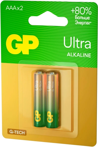 Батарея GP Ultra Alkaline 24AUA21-2CRSBC2 AAA (2шт) Батарея GP Ultra Alkaline 24AUA21-2CRSBC2 AAA (2шт)