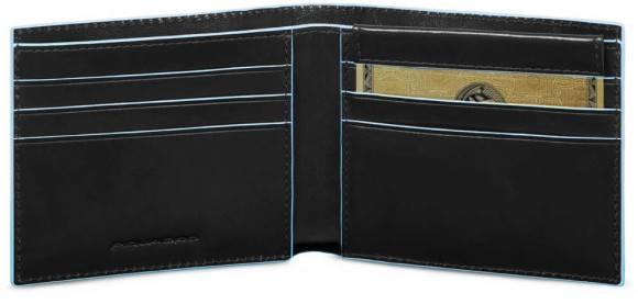 Кошелек мужской Piquadro Blue Square PU3891B2R/N черный натур.кожа Кошелек мужской Piquadro Blue Square PU3891B2R/N черный натур.кожа