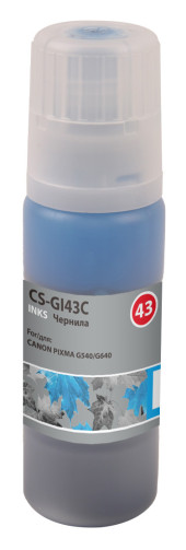 Чернила Cactus CS-GI43C GI-43 голубой60мл для Canon Pixma G640/G540 Чернила Cactus CS-GI43C GI-43 голубой60мл для Canon Pixma G640/G540