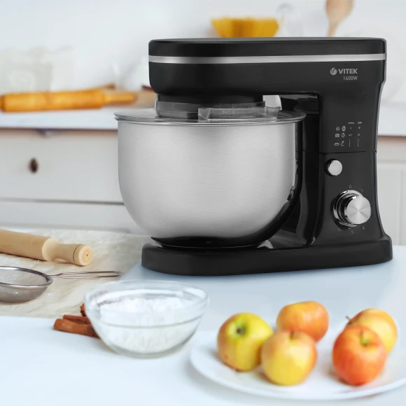 Кухонная машина Vitek VT-1441 планетар.вращ. 1400Вт черный