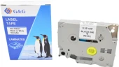 Картридж ленточный G&G GG-TZES231 черный на белом 12x8 для Brother 1010/1280/1280VP/2700VP