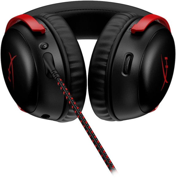 Наушники с микрофоном HyperX Cloud III черный/красный 1.2м мониторные оголовье (727A9AA) Наушники с микрофоном HyperX Cloud III черный/красный 1.2м мониторные оголовье (727A9AA)