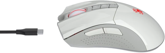 Мышь A4Tech Bloody R90 Plus белый оптическая 5000dpi беспров. USB 7but (R90 PLUS GREUISH WHITE)