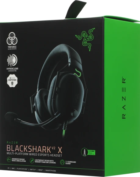 Наушники с микрофоном Razer Blackshark V2 X черный 1.3м мониторные оголовье (RZ04-03240100-R3M1)