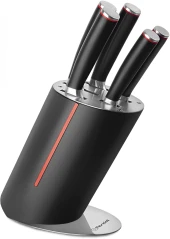 Набор ножей кухон. Rondell Urban Ultimate RD-1130 компл.:6предм. с подставкой черный/красный подар.коробка Набор ножей кухон. Rondell Urban Ultimate RD-1130 компл.:6предм. с подставкой черный/красный подар.коробка