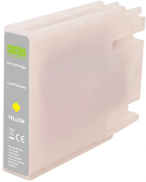 Картридж струйный Cactus CS-EPT04A440 T04A4 желт.пигм. (85мл) для Epson WorkForce Pro WF-C8190, WF-C8690 с чипом