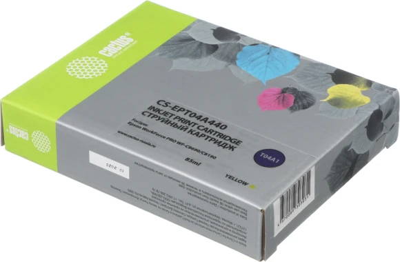 Картридж струйный Cactus CS-EPT04A440 T04A4 желт.пигм. (85мл) для Epson WorkForce Pro WF-C8190, WF-C8690 с чипом