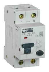 Выключатель автом. дифф. тока IEK MAD25-5-032-C-30 АВДТ 32 Generica 32A тип C 6kA 30мА AC 2П 230В 2мод серый (упак.:1шт) Выключатель автом. дифф. тока IEK MAD25-5-032-C-30 АВДТ 32 Generica 32A тип C 6kA 30мА AC 2П 230В 2мод серый (упак.:1шт)