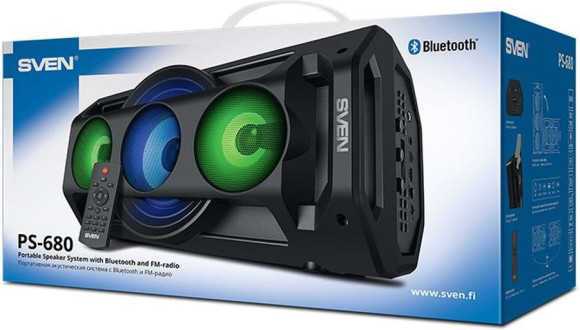 Колонка порт. Sven AC PS-680 черный 65W 1.0 BT 4400mAh (SV-020187) Колонка порт. Sven AC PS-680 черный 65W 1.0 BT 4400mAh (SV-020187)