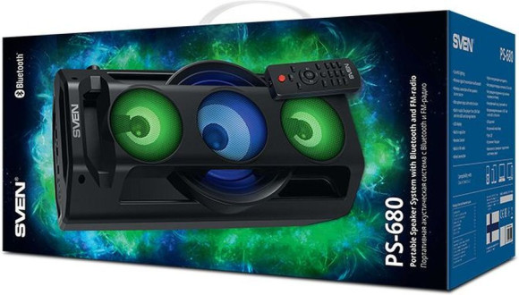 Колонка порт. Sven AC PS-680 черный 65W 1.0 BT 4400mAh (SV-020187) Колонка порт. Sven AC PS-680 черный 65W 1.0 BT 4400mAh (SV-020187)