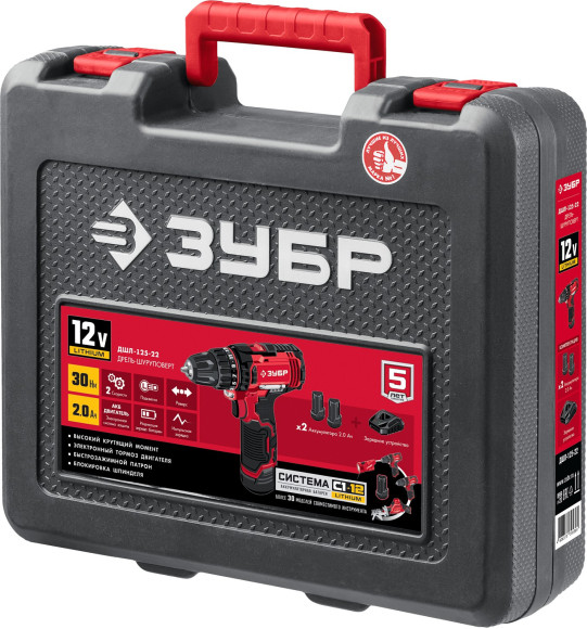 Дрель-шуруповерт Зубр ДШЛ-125-22 аккум. патрон:быстрозажимной (кейс в комплекте) Дрель-шуруповерт Зубр ДШЛ-125-22 аккум. патрон:быстрозажимной (кейс в комплекте)