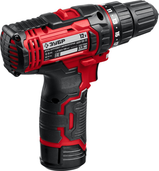 Дрель-шуруповерт Зубр ДШЛ-125-22 аккум. патрон:быстрозажимной (кейс в комплекте) Дрель-шуруповерт Зубр ДШЛ-125-22 аккум. патрон:быстрозажимной (кейс в комплекте)