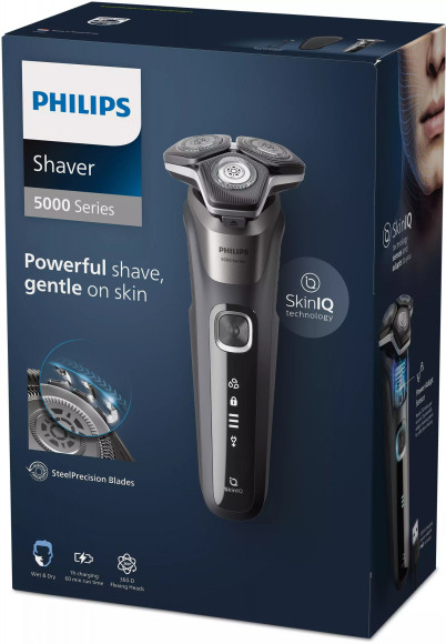 Бритва роторная Philips S5887/30 реж.эл.:3 питан.:аккум. серый/серебристый Бритва роторная Philips S5887/30 реж.эл.:3 питан.:аккум. серый/серебристый