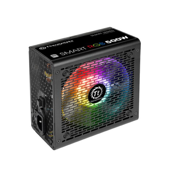 Блок питания Thermaltake ATX 500W Smart RGB 500 80+ white (20+4pin) APFC 120mm fan color LED 6xSATA RTL