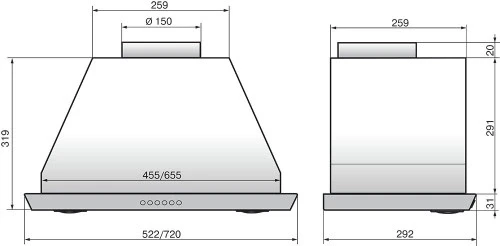 Вытяжка встраиваемая Elikor Врезной блок 52Н-1000-Э4Д нержавеющая сталь управление: кнопочное (1 мотор) Вытяжка встраиваемая Elikor Врезной блок 52Н-1000-Э4Д нержавеющая сталь управление: кнопочное (1 мотор)