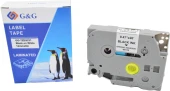 Картридж ленточный G&G GG-TZEFX231 черный на белом 12x8 для Brother 1010/1280/1280VP/2700VP