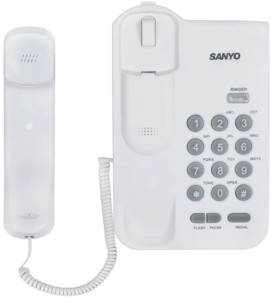 Телефон проводной Sanyo RA-S108W белый