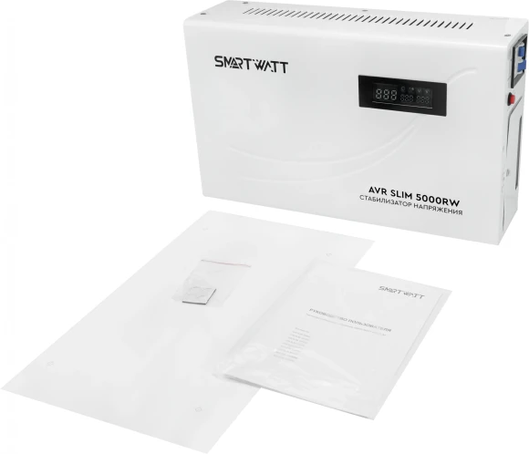 Стабилизатор напряжения Smartwatt AVR Slim 5000RW 5000ВА белый Стабилизатор напряжения Smartwatt AVR Slim 5000RW 5000ВА белый
