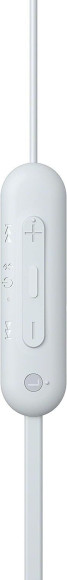 Гарнитура внутриканальные Sony WI-C100 белый беспроводные bluetooth шейный обод (WI-C100/WZ)