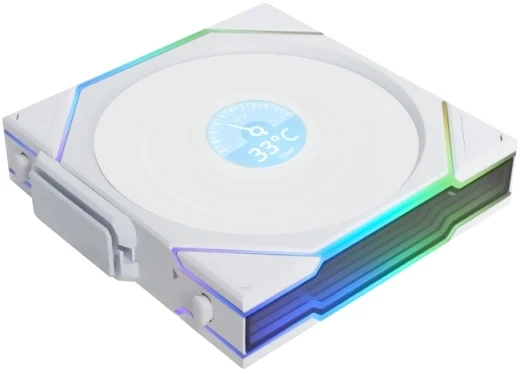 Вентилятор для корпуса Lian-Li Uni Fan TL Wireless LCD 120 LCD Reverse ARGB 120х124x28 белый 4-pin 31дБ (G99.12RTLLCD1W1W.R0) Ret