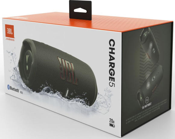 Колонка порт. JBL Charge 5 зеленый 40W 2.0 BT 15м 7500mAh (JBLCHARGE5GRN) Колонка порт. JBL Charge 5 зеленый 40W 2.0 BT 15м 7500mAh (JBLCHARGE5GRN)