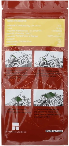 Термопаста Thermalright TF4-1.5G 9.5Вт/(мК) шприц 1.5гр. Термопаста Thermalright TF4-1.5G 9.5Вт/(мК) шприц 1.5гр.