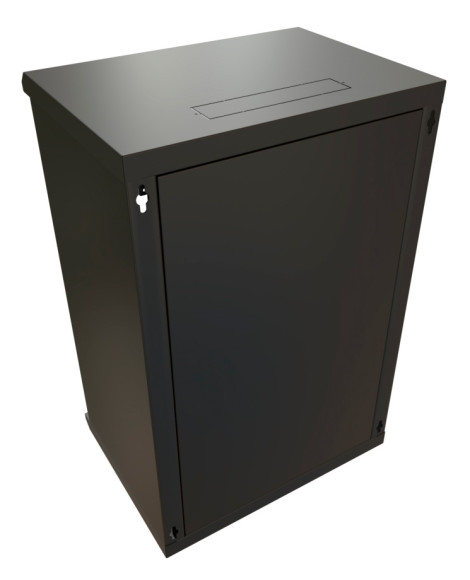 Шкаф коммутационный WRline (WR-TW-1866-SR-RAL9004) настенный 18U 600x600мм пер.дв.металл 2 бок.пан. направл.под винты 60кг черный 520мм 908мм IP20 сталь Шкаф коммутационный WRline (WR-TW-1866-SR-RAL9004) настенный 18U 600x600мм пер.дв.металл 2 бок.пан. направл.под винты 60кг черный 520мм 908мм IP20 сталь