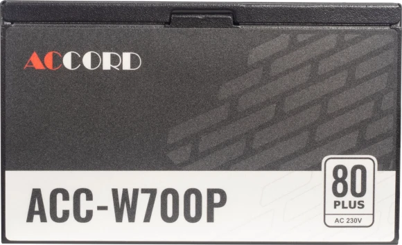 Блок питания Accord ATX 700W ACC-W700P 80 PLUS WHITE (20+4pin) 120mm fan 6xSATA RTL Блок питания Accord ATX 700W ACC-W700P 80 PLUS WHITE (20+4pin) 120mm fan 6xSATA RTL