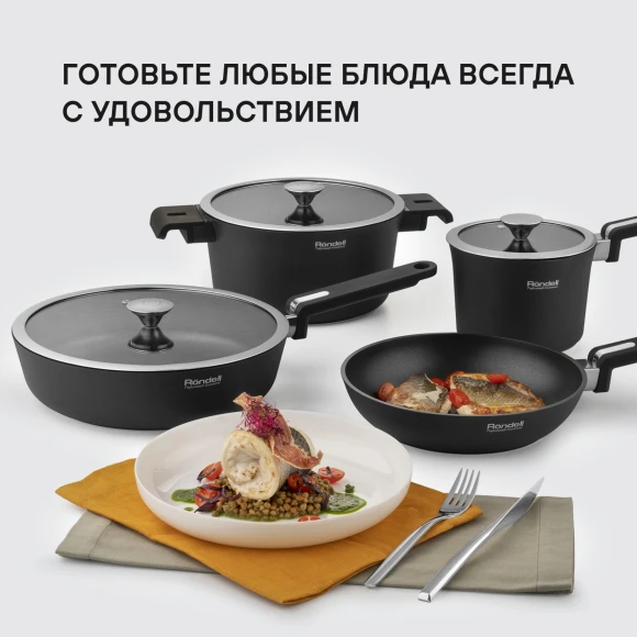 Крышка Rondell Modern RDA-1738 d=24см крыш.прозрачный руч.стальная