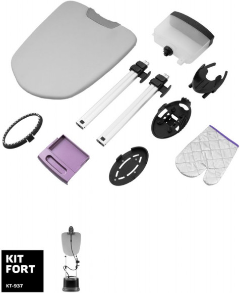 Отпариватель напольный Kitfort КТ-937 2280Вт черный