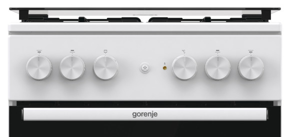 Плита Комбинированная Gorenje GK5A21WH белый/черный (стеклянная крышка) реш.сталь