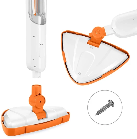 Швабра паровая Kitfort КТ-1048-2 1300Вт белый/оранжевый