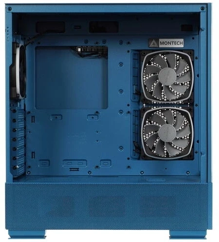 Корпус Montech Sky Two Morocco голубой без БП ATX 3x140mm 2xUSB3.0 audio bott PSU