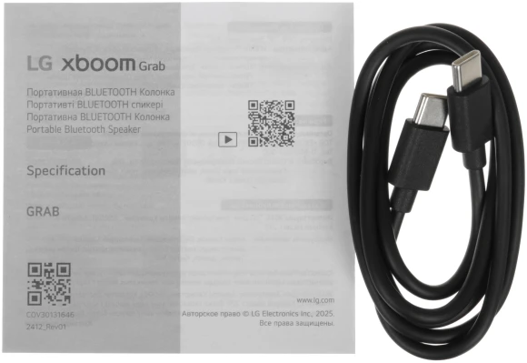 Колонка порт. LG Xboom GRAB черный 30W 1.1 BT