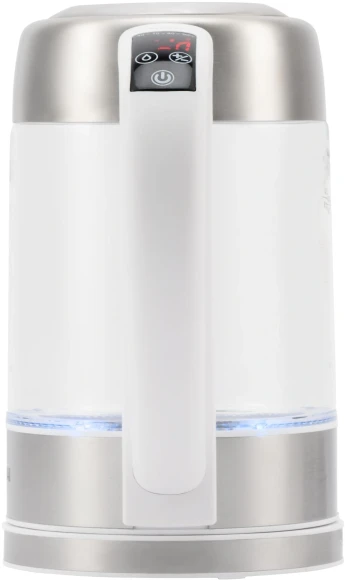 Чайник электрический Hyundai HYK-S5807 1.7л. 2200Вт белый/серебристый корпус: стекло/металл