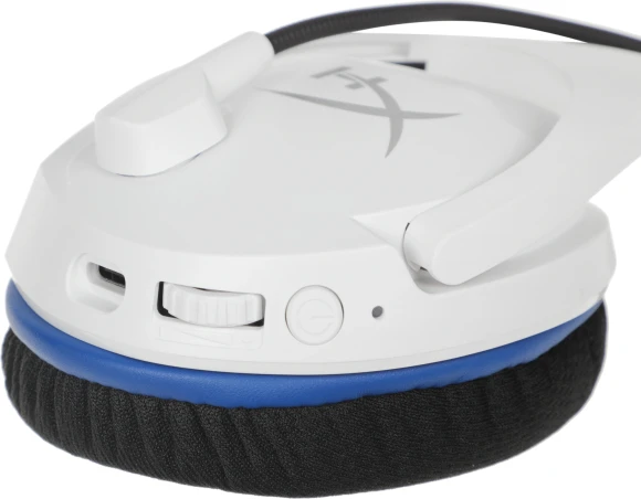 Наушники с микрофоном HyperX Stinger Core Wireless PS5 (CS002-WA) белый/голубой мониторные Radio оголовье (4P5J1AA)