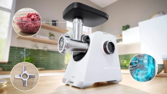 Мясорубка Bosch MFWS609W 2100Вт белый/черный