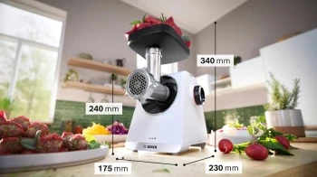Мясорубка Bosch MFWS609W 2100Вт белый/черный
