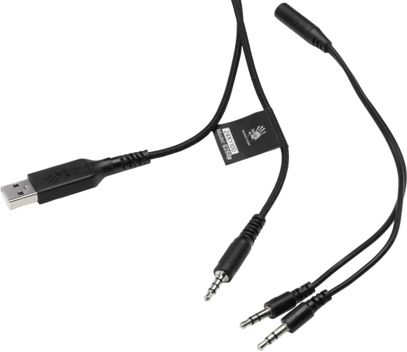 Наушники с микрофоном A4Tech Bloody G260p белый/черный 2м мониторные USB оголовье (G260P) Наушники с микрофоном A4Tech Bloody G260p белый/черный 2м мониторные USB оголовье (G260P)